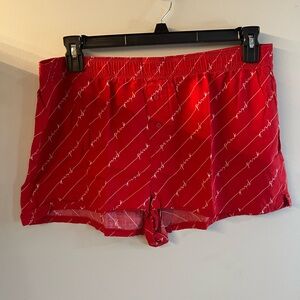 PINK Victoria's Secret Red Pajama Shorts